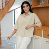 شومیز زنانه لینن طرح پشت پیلهدار کد ۱۰۸۶۷