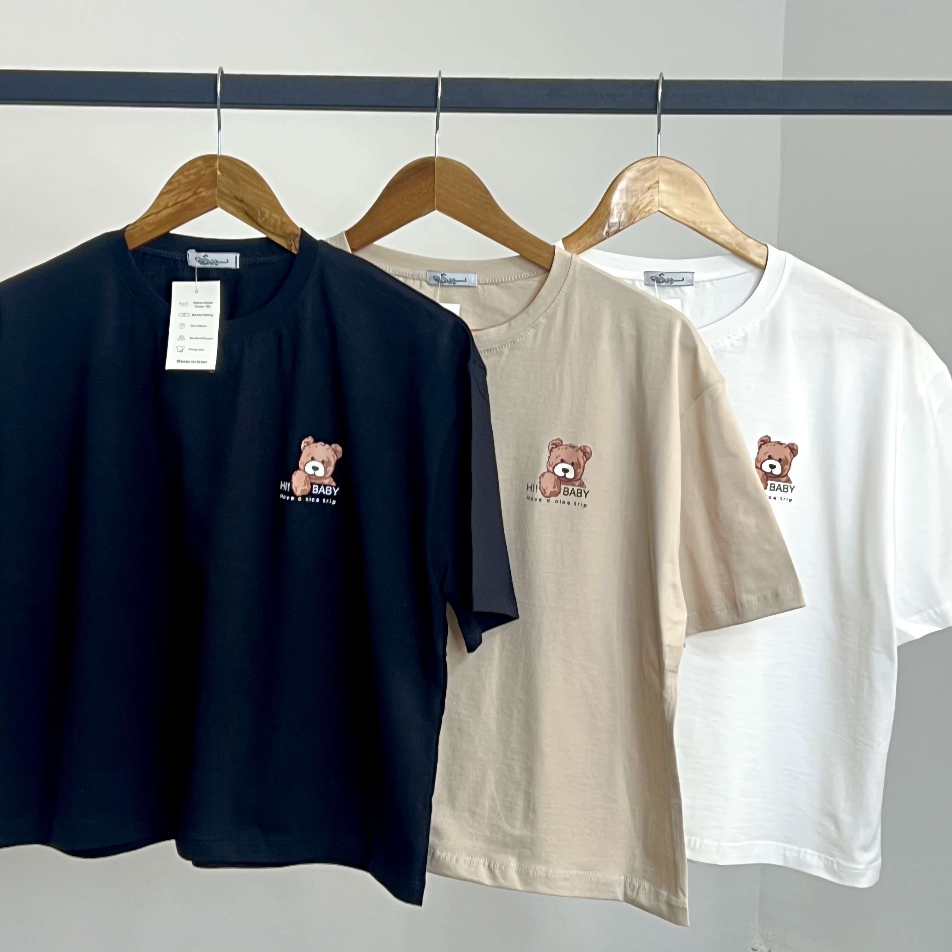 کراپ تیشرت زنانه چاپ تدی کد ۱۰۹۴۷