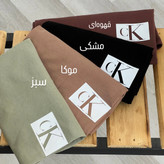 کراپ تیشرت زنانه نخ پنبه چاپ CK کد ۱۰۹۴۸